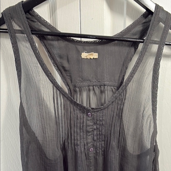 Sheer Black Sleeveless Top - Picture 2 of 7